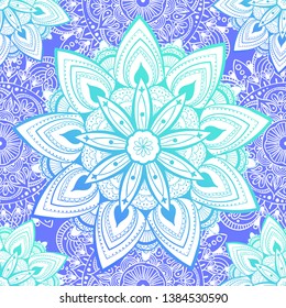 Ornamental seamless pattern with mandala. Vintage, paisley elements. Ornament. Traditional, Ethnic, Turkish, Indian motifs. Great for fabric and textile, wallpaper, packaging or any desired idea