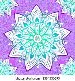 Ornamental seamless pattern with mandala. Vintage, paisley elements. Ornament. Traditional, Ethnic, Turkish, Indian motifs. Great for fabric and textile, wallpaper, packaging or any desired idea