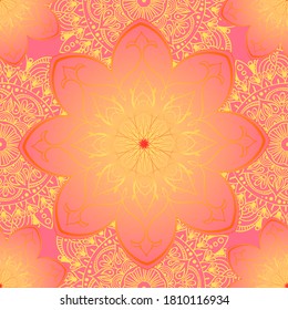 Ornamental seamless pattern with mandala. Vintage, paisley elements. Ornament. Traditional, Ethnic, Turkish, Indian motifs. Great for fabric and textile, wallpaper, packaging or any desired idea
