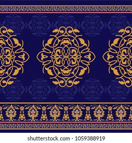 Ornamental seamless pattern in oriental style