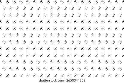 Ornamental seamless pattern in oriental style with minimalist floral line art, small geometric diamond shapes, and subtle abstract vector symmetry