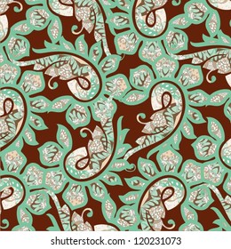 Ornamental seamless pattern for paisley. Vector illustration.