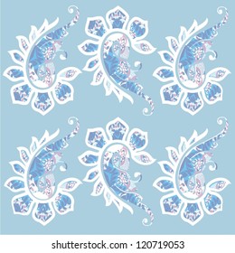 Ornamental seamless pattern for paisley. Vector illustration.