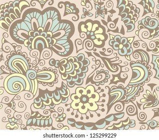 Ornamental seamless pattern for paisley. Vector illustration.