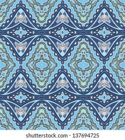 Ornamental seamless pattern for paisley. Vector illustration. 