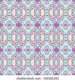 Ornamental seamless pattern for paisley. Vector illustration.