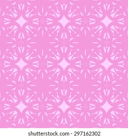 Ornamental seamless pattern in pink color. Abstract background