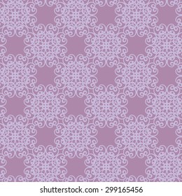 Ornamental seamless pattern in purple  color. Abstract background