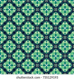 Ornamental seamless pattern. Repeating color geometric background. Perfect for printing on fabric or paper.