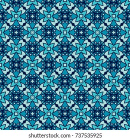 Ornamental seamless pattern. Repeating color geometric background. Perfect for printing on fabric or paper.