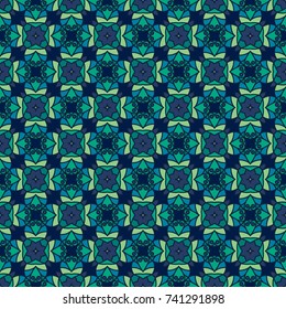 Ornamental seamless pattern. Repeating color geometric background. Perfect for printing on fabric or paper.