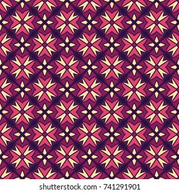 Ornamental seamless pattern. Repeating color geometric background. Perfect for printing on fabric or paper.