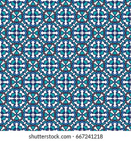 Ornamental seamless pattern. Repeating geometric background. Perfect for printing on fabric or paper.