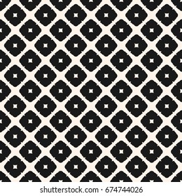Ornamental seamless pattern. Stylish vector geometric texture, monochrome ornament. Square shapes, diagonal grid. Abstract background in oriental style. Design element for decoration, fabric, textile
