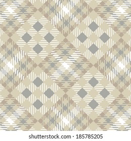 Ornamental seamless pattern tartan can be used for wallpaper, pattern fills, web page background,surface textures. Vector illustration. 
