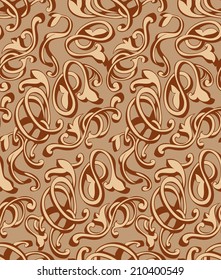 Ornamental seamless pattern in vector