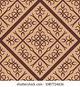 Ornamental seamless pattern. Vector abstract background. Template for design