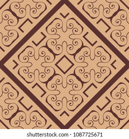 Ornamental seamless pattern. Vector abstract background. Template for design