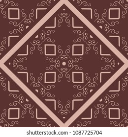 Ornamental seamless pattern. Vector abstract background. Template for design