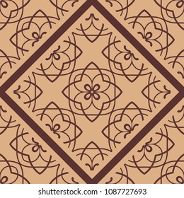 Ornamental seamless pattern. Vector abstract background. Template for design