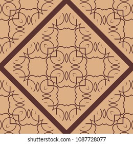 Ornamental seamless pattern. Vector abstract background. Template for design