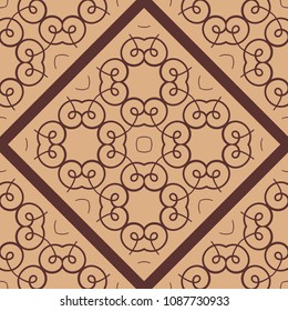 Ornamental seamless pattern. Vector abstract background. Template for design