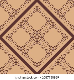 Ornamental seamless pattern. Vector abstract background. Template for design