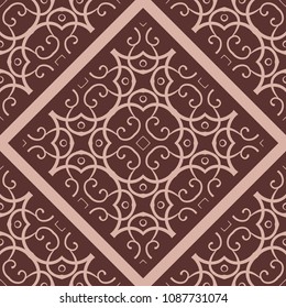 Ornamental seamless pattern. Vector abstract background. Template for design