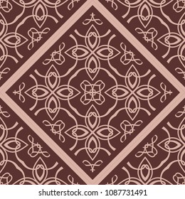 Ornamental seamless pattern. Vector abstract background. Template for design