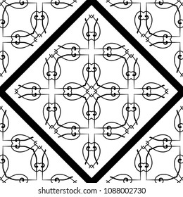 Ornamental seamless pattern. Vector abstract background. Template for design