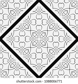 Ornamental seamless pattern. Vector abstract background. Template for design