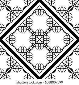 Ornamental seamless pattern. Vector abstract background. Template for design