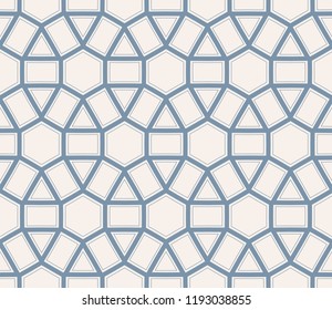 Ornamental seamless pattern. Vector abstract background. Vector monochrome seamless pattern. Abstract seamless geometries pattern. Design for decor, prints, textile, furniture, cloth, digital