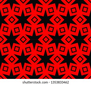 Ornamental seamless pattern. Vector abstract background. Vector monochrome seamless pattern. Abstract seamless geometries pattern. Design for decor, prints, textile, furniture, cloth, digital