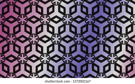 Ornamental seamless pattern. Vector abstract background. Vector monochrome seamless pattern. Abstract seamless geometries pattern. Design for decor, prints, textile, furniture, cloth, digital