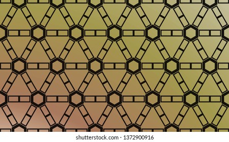 Ornamental seamless pattern. Vector abstract background. Vector monochrome seamless pattern. Abstract seamless geometries pattern. Design for decor, prints, textile, furniture, cloth, digital