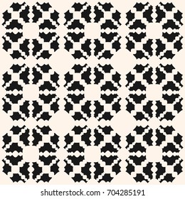 Ornamental seamless pattern. Vector geometric texture with carved rounded shapes. Abstract monochrome ornament background, repeat tiles. Elegant decorative design element for textile, fabric, carpet