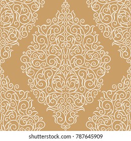 Ornamental seamless pattern. Vintage. Elegant classic texture. Damask, Victorian, Baroque, paisley elements. Great for fabric and textile, wallpaper, packaging or any desired idea.