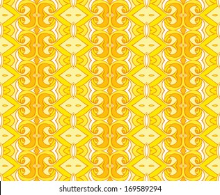 ornamental seamless pattern, yellow background