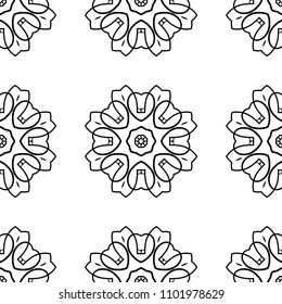 Ornamental seamless retro pattern. Vector abstract background.