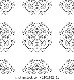 Ornamental seamless retro pattern. Vector abstract background.