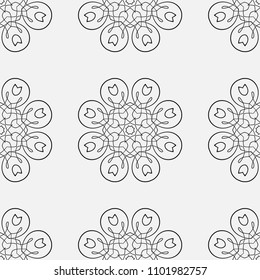 Ornamental seamless retro pattern. Vector abstract background.