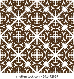 Ornamental seamless stylized pattern, vector abstract background.