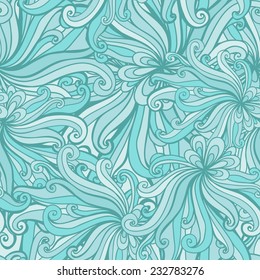 Ornamental seamless vector abstract pattern. Color waves texture.