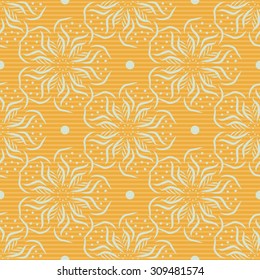 Ornamental seamless vector pattern, floral background, print, repeating wallpapers , vintage style, design tile, retro abstract backdrop in bright colors 