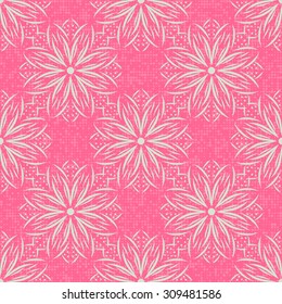 Ornamental seamless vector pattern, floral background, print, repeating wallpapers , vintage style, design tile, retro abstract backdrop in bright colors 