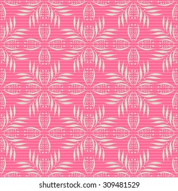 Ornamental seamless vector pattern, print, repeating floral wallpapers , vintage style, design tile, retro abstract backdrop,pink