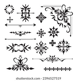 Ornamental set design elements collection