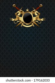 ornamental shield with arms
