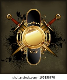 ornamental shield with arms